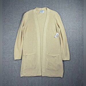Old Navy Open Front Cardigan Sweater Long Beige Tan Livaeco Women’s Size XS NWT